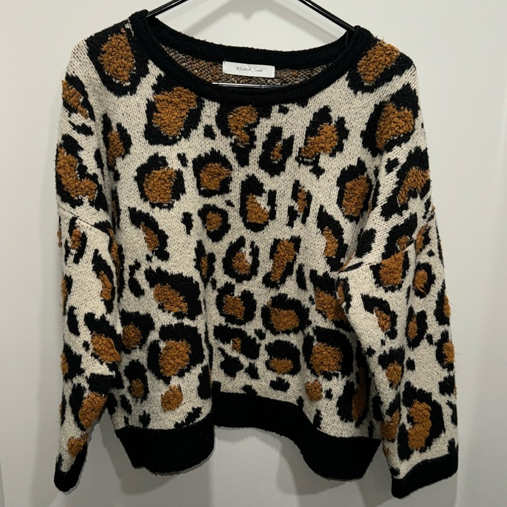 Long Sleeve Cheetah Sweater
